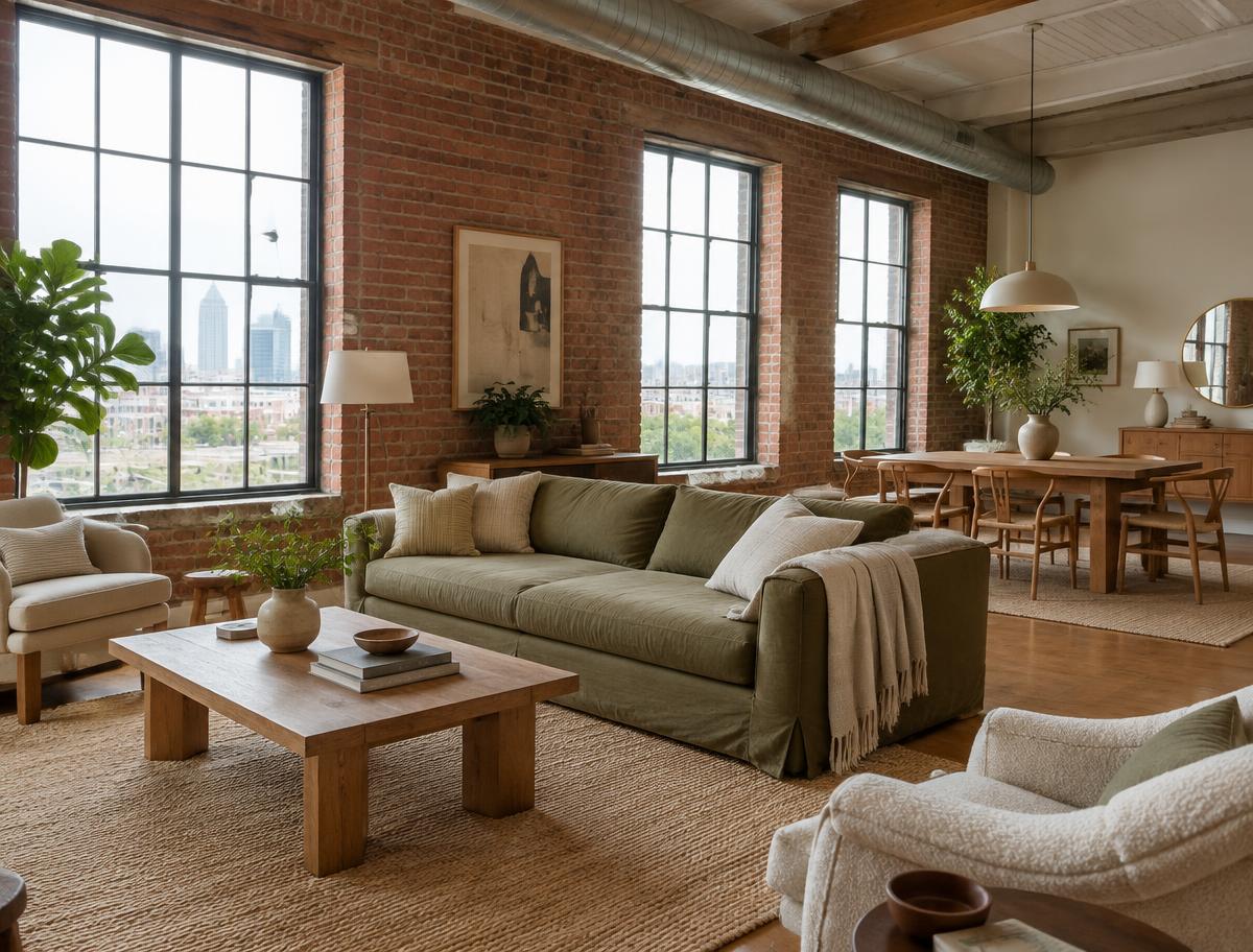 Illustrative interior for The Fourth Ward Loft; not an actual unit